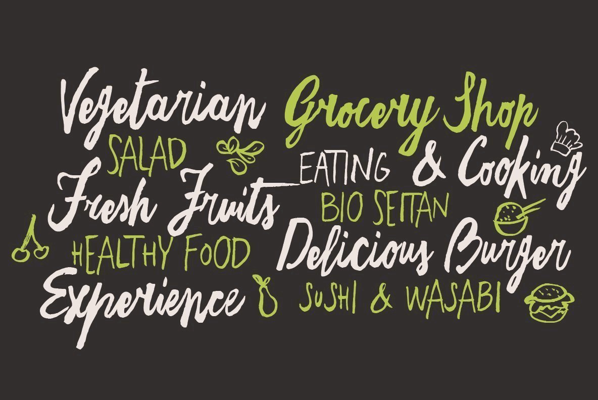 Freehand Brush Food Font preview